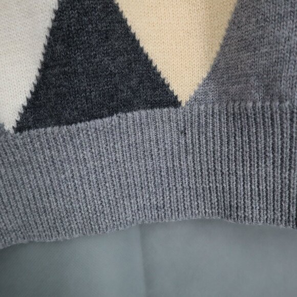 Robert Scott Ltd Pure Wool Sweater Womens M Gray Rich Auntie Core Preppy Vintage - Picture 6 of 8